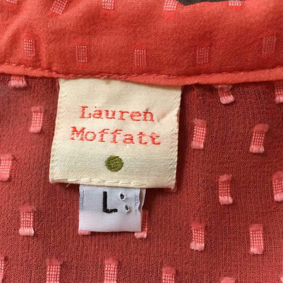 ❌Sold❌Lauren Moffatt textured silk chiffon blouse - Picture 4 of 4