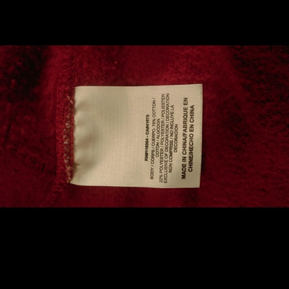 Unisex Converse High Neck Red Hoodies - Picture 4 of 4