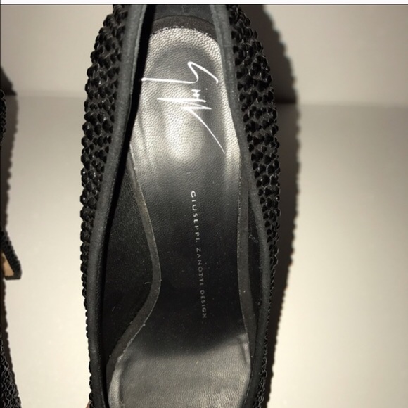Giuseppe Zannotti Crystal Coated Suede Platforms - Picture 6 of 6