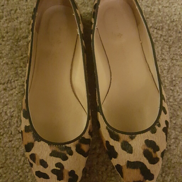 Leopard flats. Worn once.