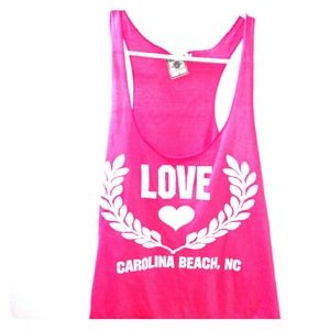 Cut off/no  sleeve Carolina Beach,NC Love shirt