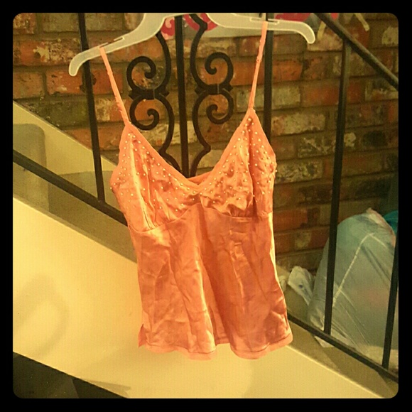 Silk spaghetti strap top