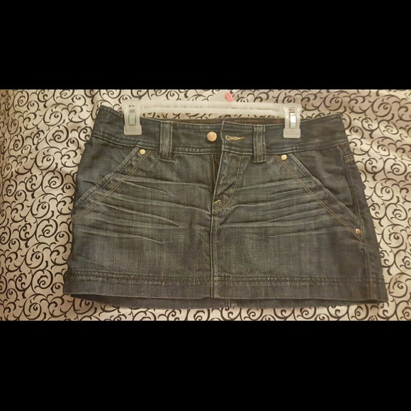 Denim mini skirt
