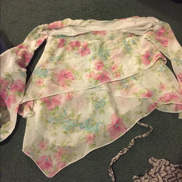 Strapless top floral