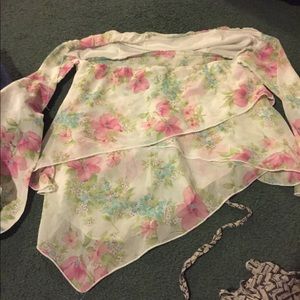 Strapless top floral