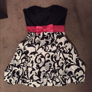 Pink, Black, and White Homecoming Dress