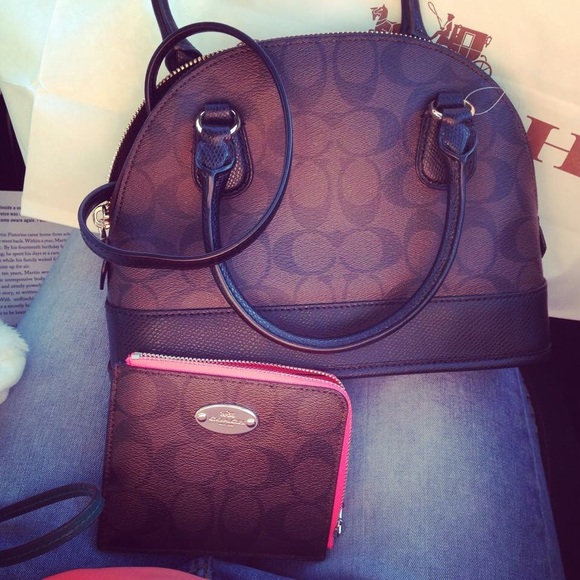 Authentic coach cross body bag and wallet