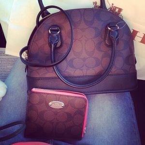 Authentic coach cross body bag and wallet