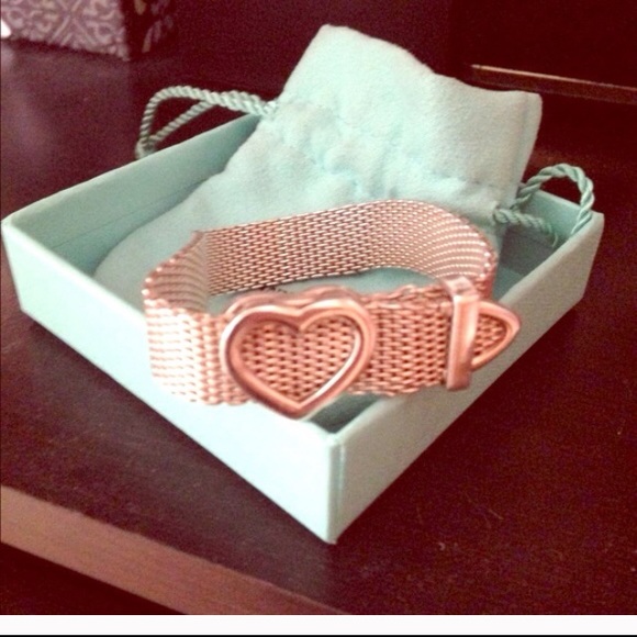 JMD: Tiffany heart mesh bracelet w/ original pouch