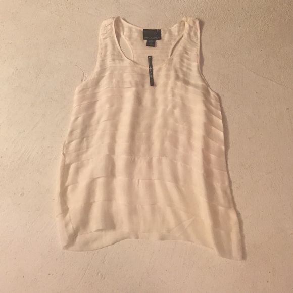 Cynthia Rowley 100% off white silk tank