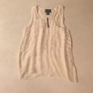 Cynthia Rowley 100% off white silk tank
