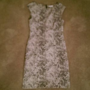 Calvin Klein sheath dress animal snake print