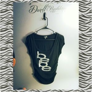 Flash Sale! Bebe Black Bling Tee