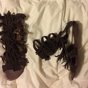Jeffrey Campbell "Top Fringe" Gladiator Sandal