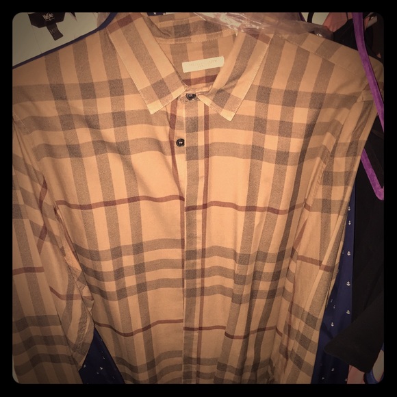 Men's Burberry Brit Long Sleeve Button Up