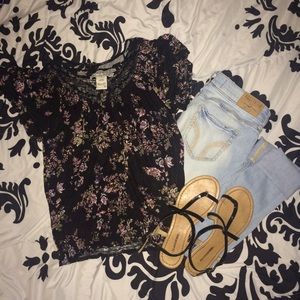 American Rag floral blouse
