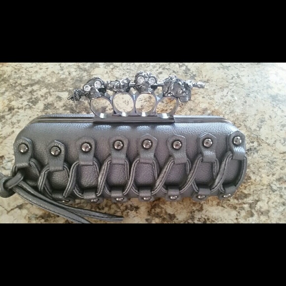 🔴SOLD🔴Dark grey/pewter clutch