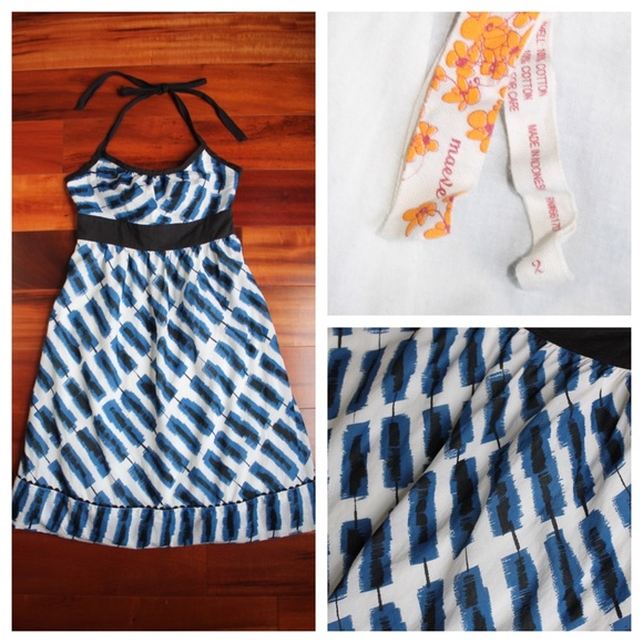 SOLD Anthropologie Setting Westward Halter Dress - Picture 2 of 4