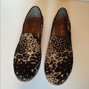 Matt Bernson Animal Print Cow Hair Loafter Flats