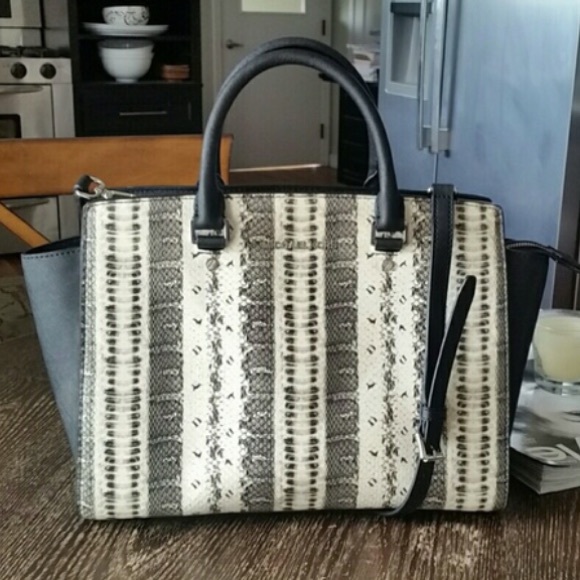 RARE Michael kors Colorblock Python Selma
