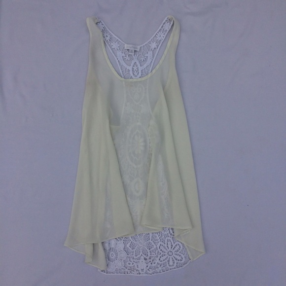 SOLD Chiffon Lace Tank - Picture 2 of 4