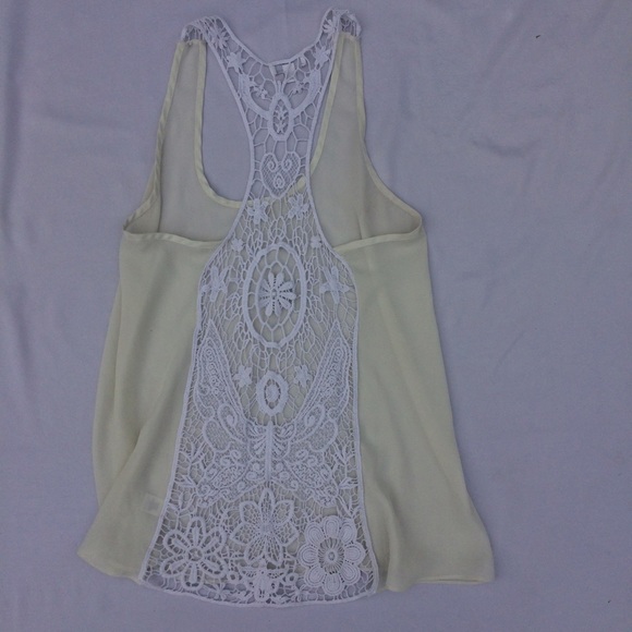 SOLD Chiffon Lace Tank - Picture 3 of 4