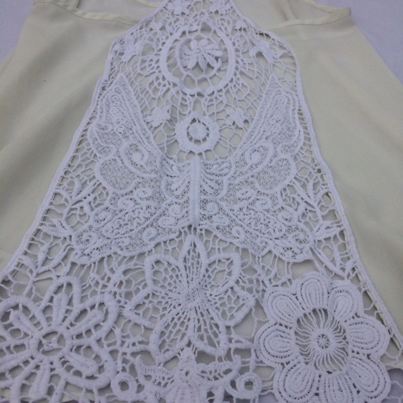 SOLD Chiffon Lace Tank - Picture 4 of 4