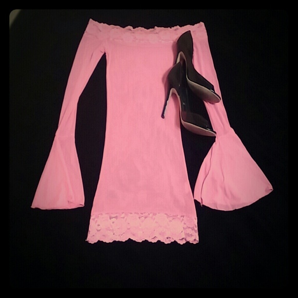 Hot Pink Sheer Club Dress