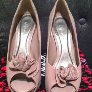 Blush Suede Pumps