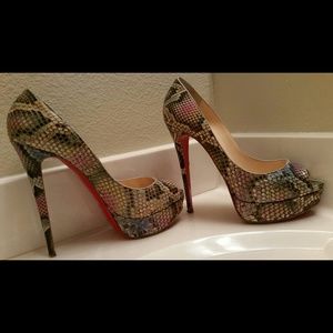 Authentic Christian Louboutin Python Aquarel