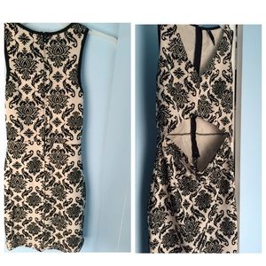 Jacquard cut out dress