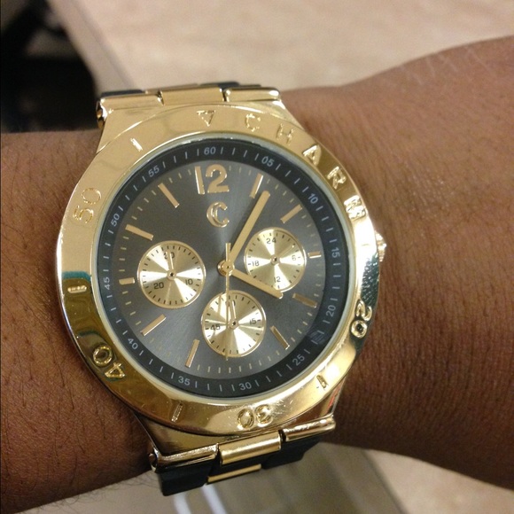 Black wrist watch