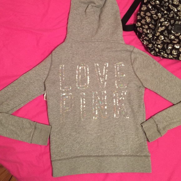 PINK Victoria's Secret Jackets & Blazers - **PRICE REDUCED**💕VS PINK bling hoodie 💕