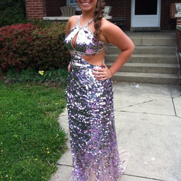Sherri hill sequined prom dress