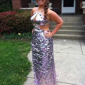 Sherri hill sequined prom dress