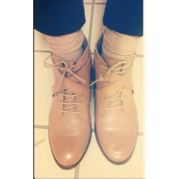 Urban Outfitters brown leather boots