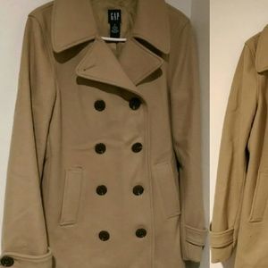 GAP TAN WOOL BLEND COAT JACKET SZ M NEW BEIGE WOM