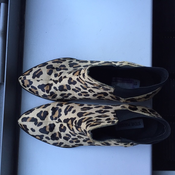 Steve Madden leopard print booties