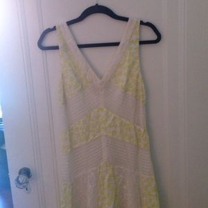 Yellow and White Anthro Dress