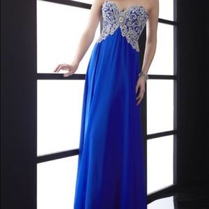 Royal Blue beaded gown