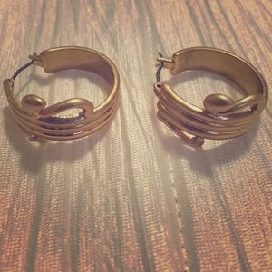 Lia Sophia gold earrings (Huggies)