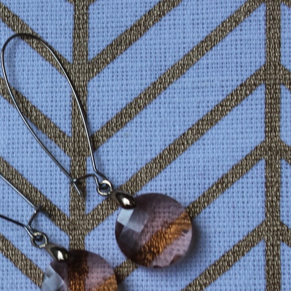BANANA REPUBLIC peach round stone earrings! Pretty