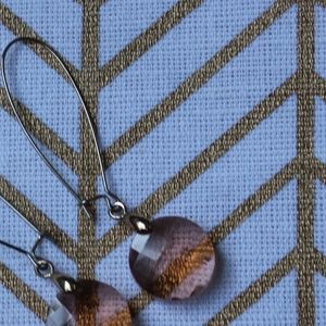 BANANA REPUBLIC peach round stone earrings! Pretty