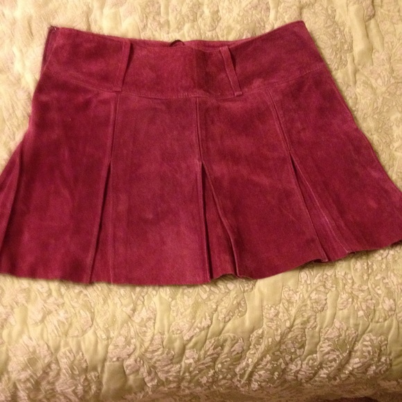 Swede leather skirt