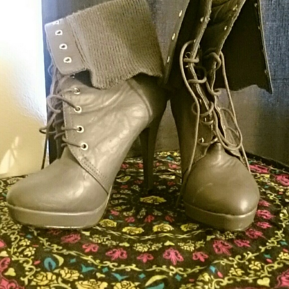 Gray boots