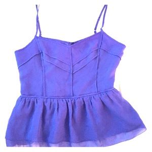 adorable juicy couture peplum silk tank size 6!