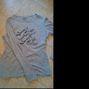 Gray Long Sleeve Top