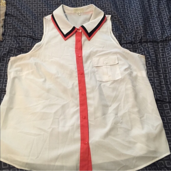 Forever 21 sleeveless plus size white/pink/black