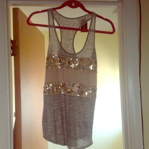 Gray express tank top