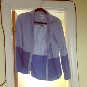 J. Crew two tone chambray shirt